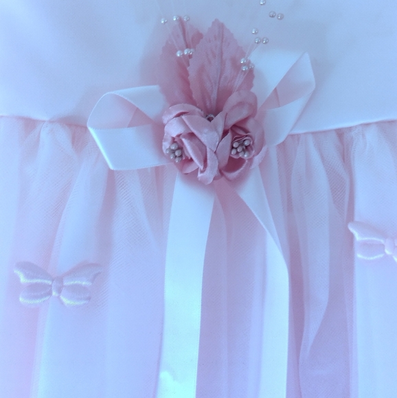 NWT Kid Collection Formal Girl's Butterfly Dress & Matching Hair Bow Size L - Picture 7 of 11